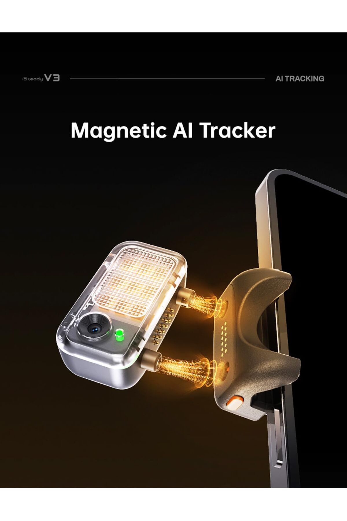 Hohem-مثبت iSteady V3 Gimbal لجهاز iPhone، متتبع AI مغناطيسي، جهاز تحكم عن بعد منفصل، حامل ثلاثي مدمج 5
