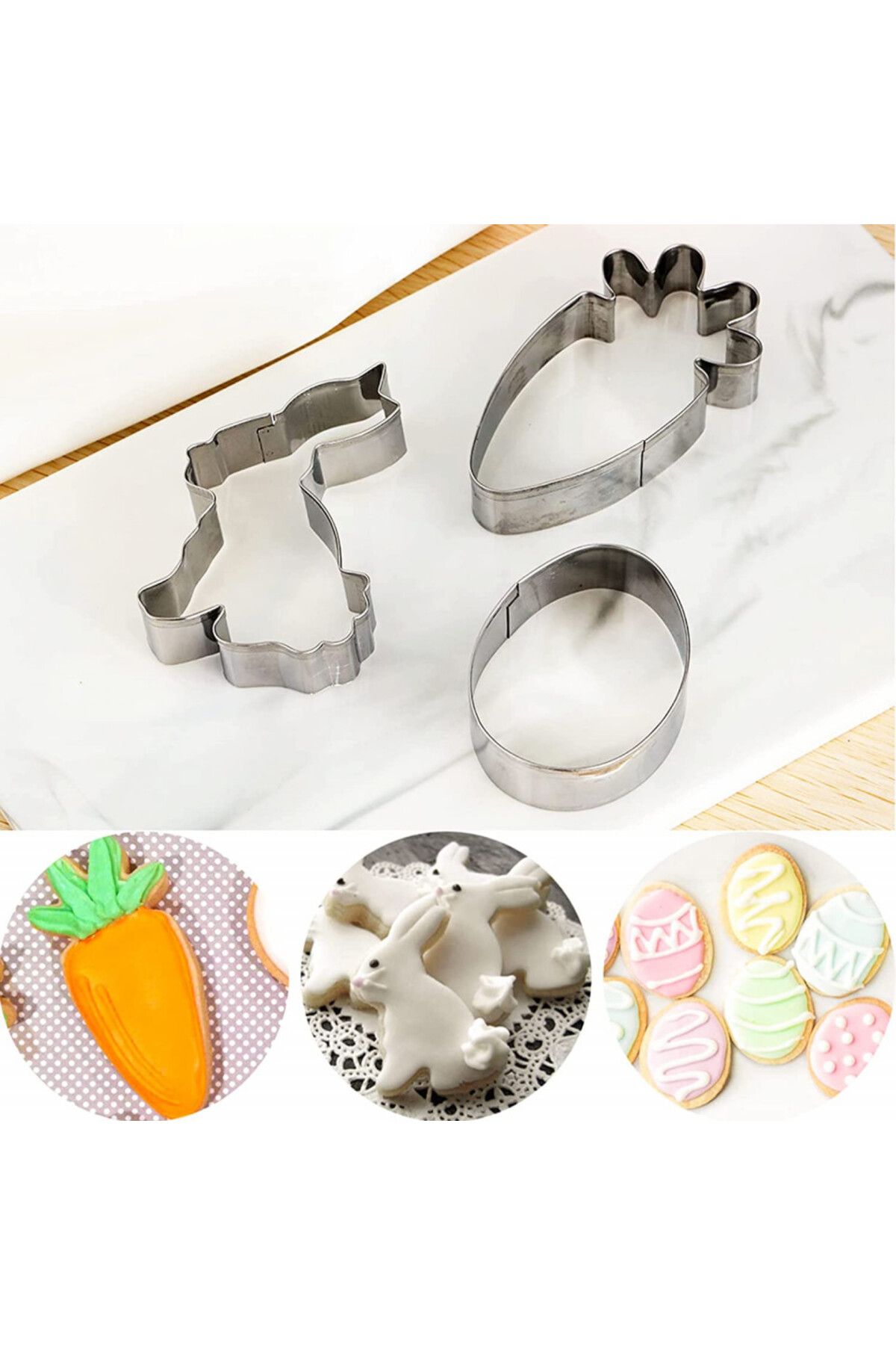 Touchfutrue-Set de 6 forme de tort Touchfutrue, model Paste, oțel inoxidabil, argintiu 5
