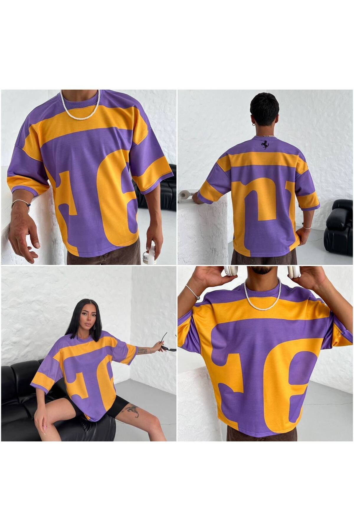 bergibo KALİTELİ OVERSIZE TİŞÖRT - FERRA AT RENKLİ T-SHIRT