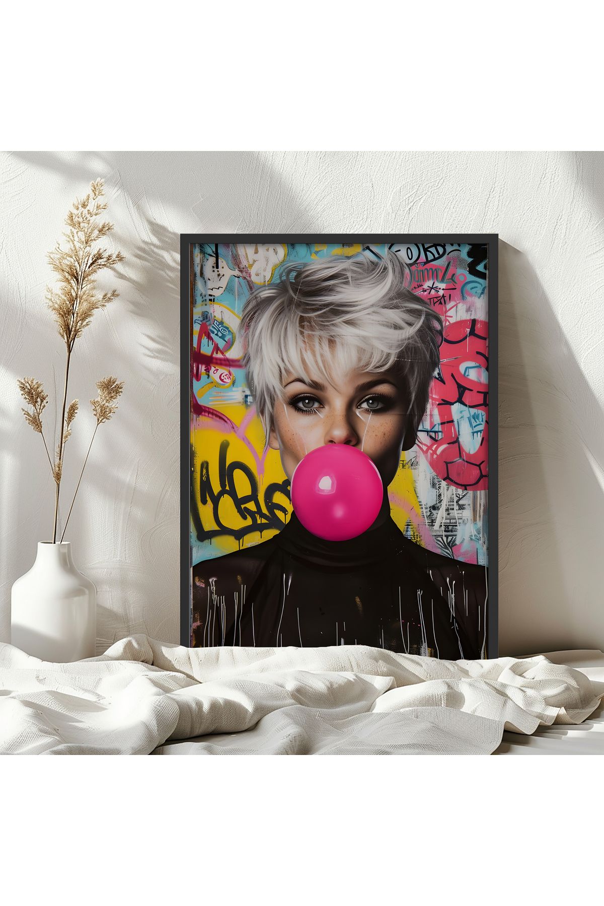 HOMEPACK Tekli Ahşap Çerçeveli Tablo Tek Parça Poster Tablo TK/EXCLUSIVE003