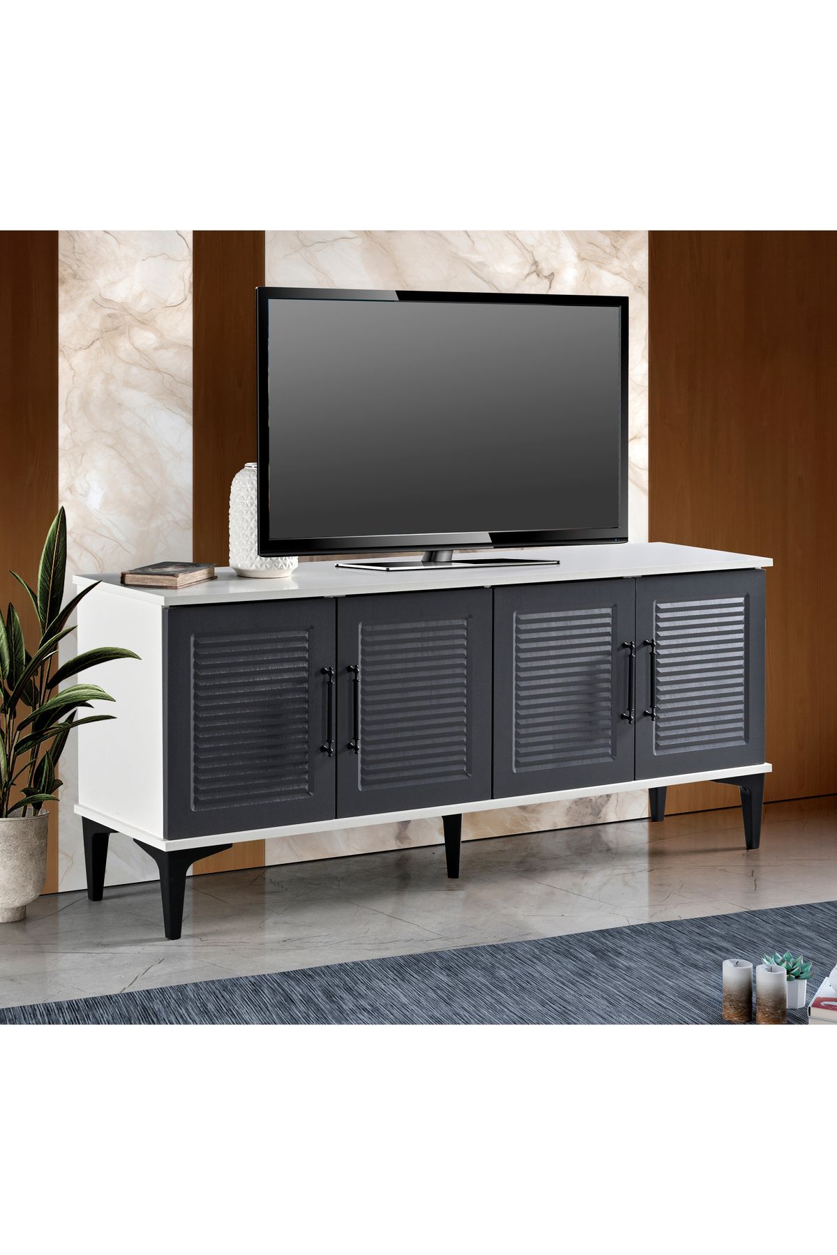 Ayaz PANJUR KAPAK TV SEHPASI TV ÜNİTESİ MDF KAPAK