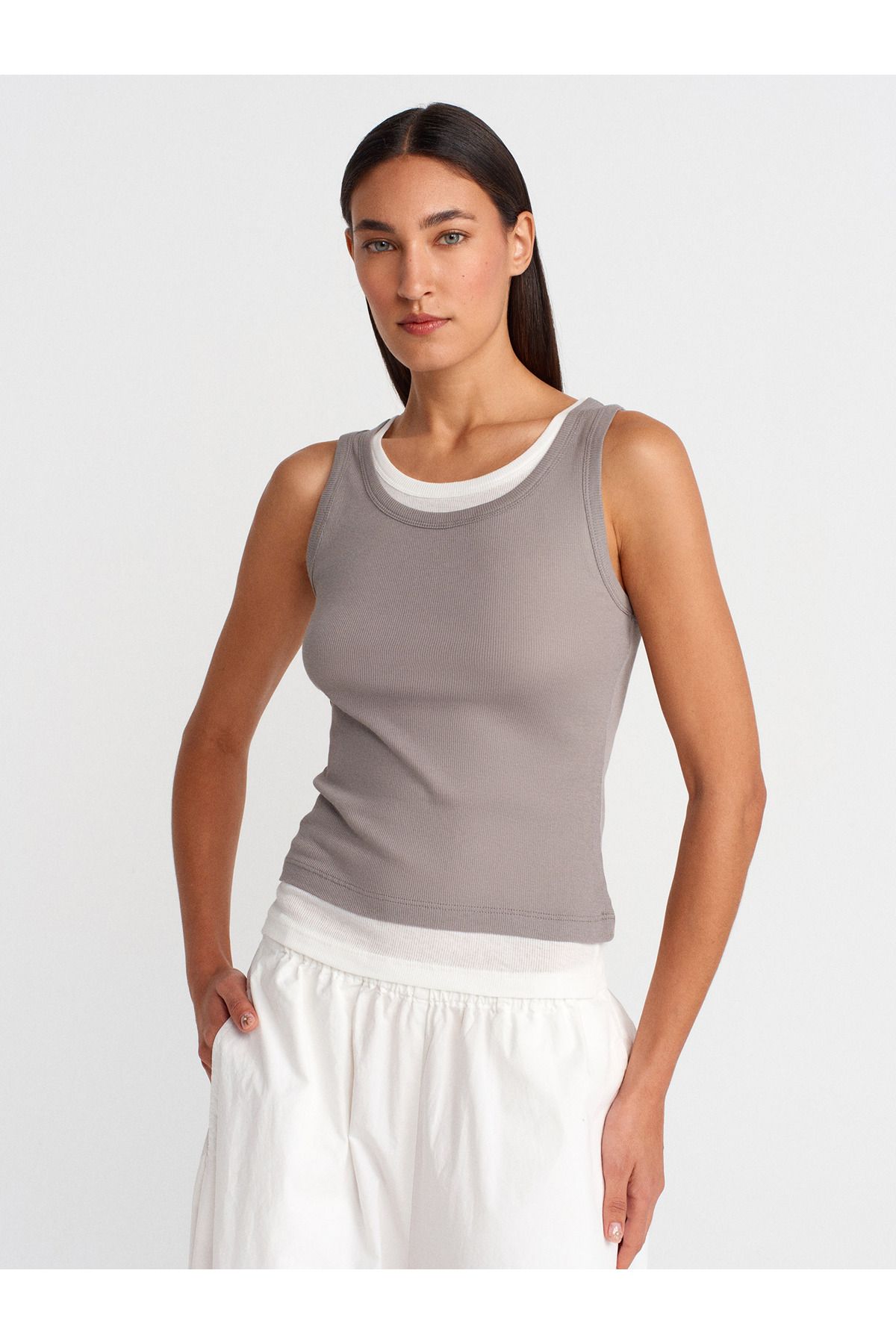 Dilvin 31870 Çift Katlı Top-Gri