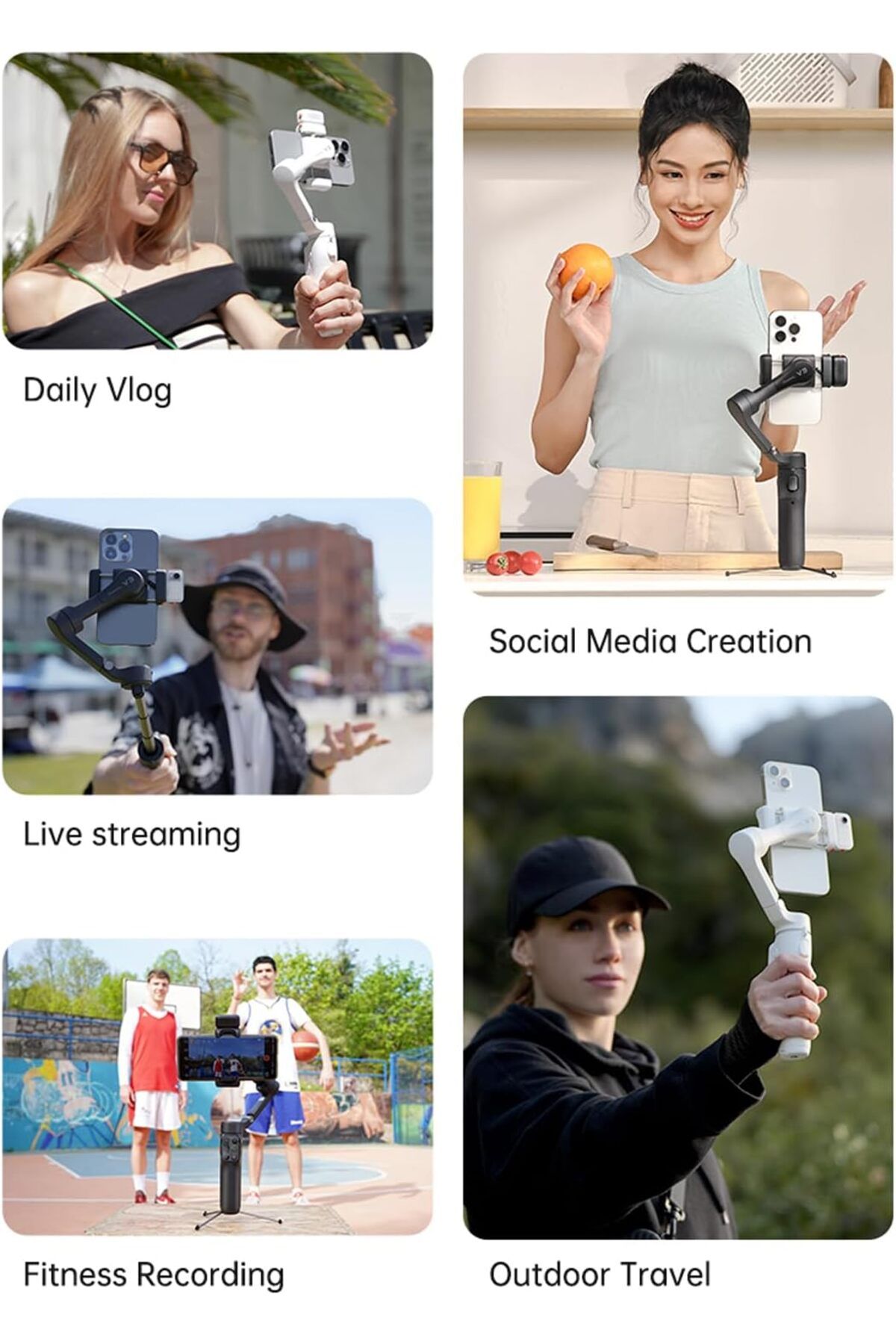 Hohem-مثبت iSteady V3 Gimbal لجهاز iPhone، متتبع AI مغناطيسي، جهاز تحكم عن بعد منفصل، حامل ثلاثي مدمج 3