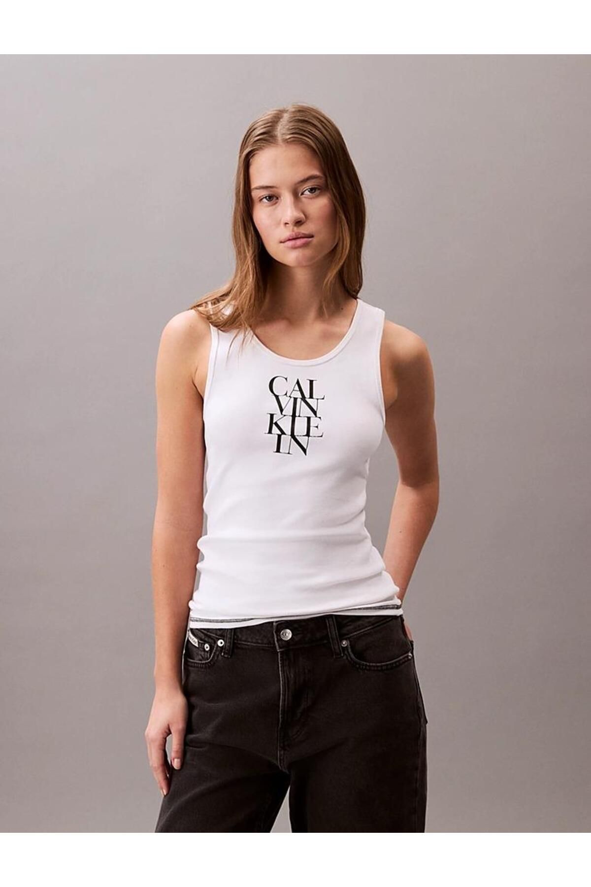Calvin Klein SL COTTON RIB SOLID TANK
