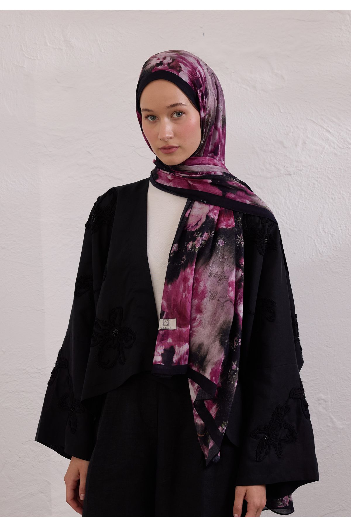 Fresh VINTAGE ROSE DESEN RAMİ ŞAL MÜRDÜM
