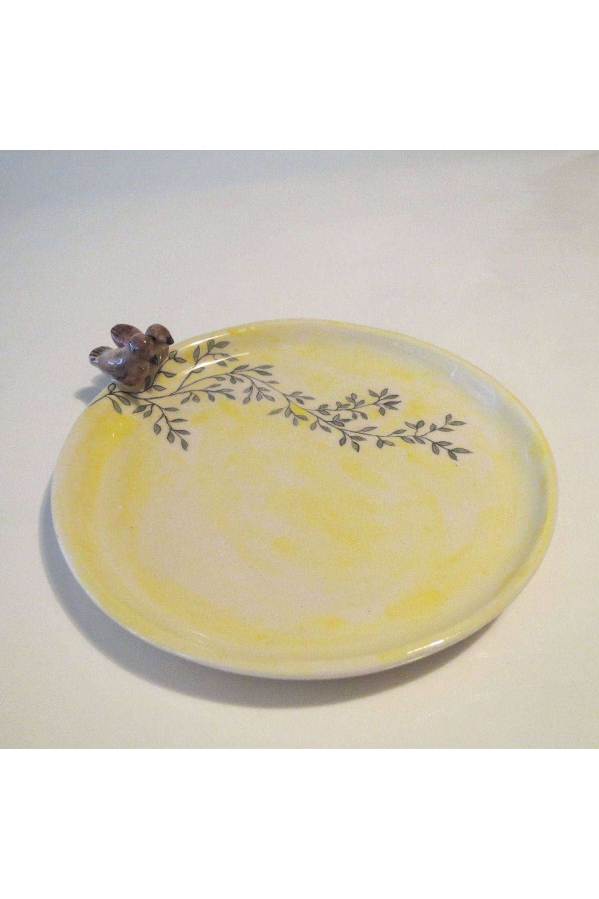 Home Kuşlu Seramik Kahvaltı Tabağı