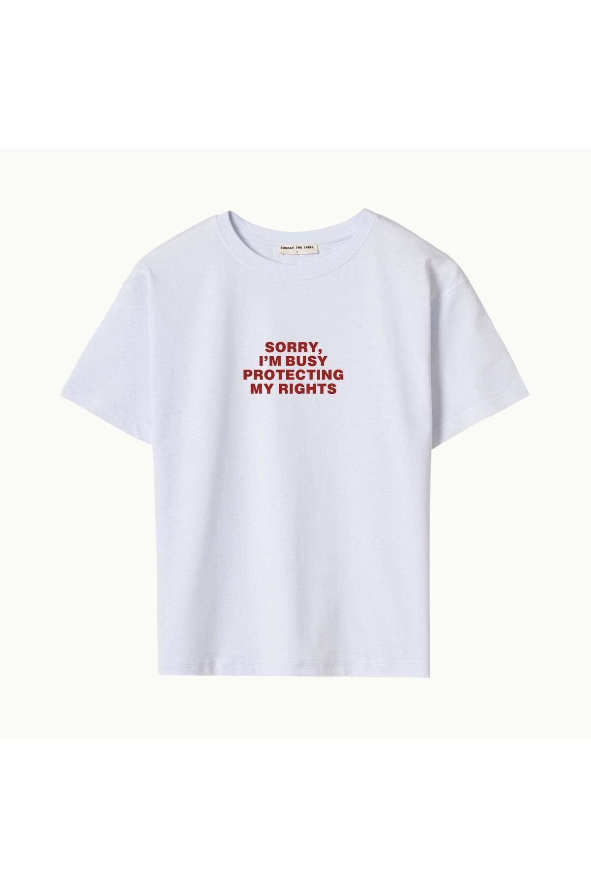 SUNDAY THE LABEL SORRY, I'M BUSY PROTECTING MY RIGHTS - OVERSIZE TSHIRT
