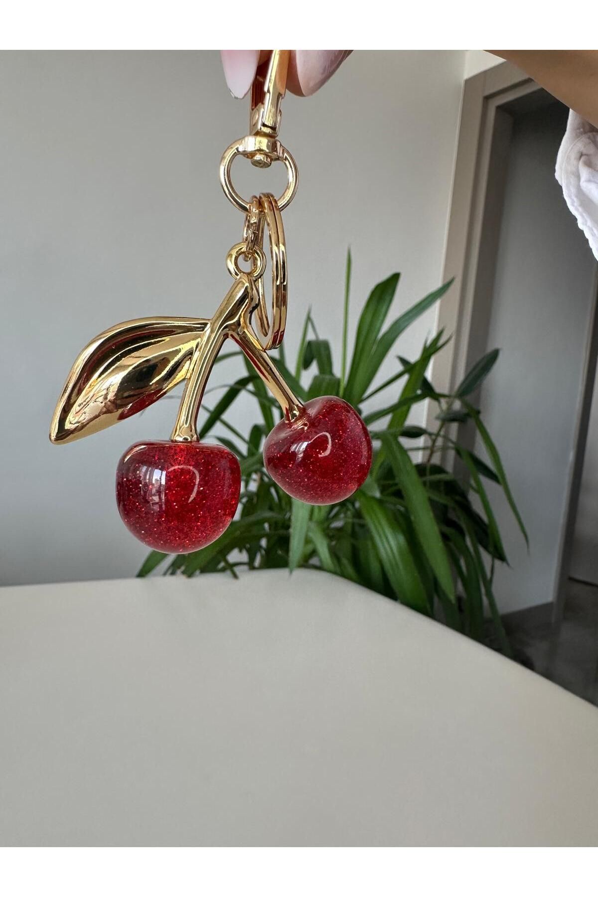 yako Çanta Aksesuarı Charm Kiraz Figürlü