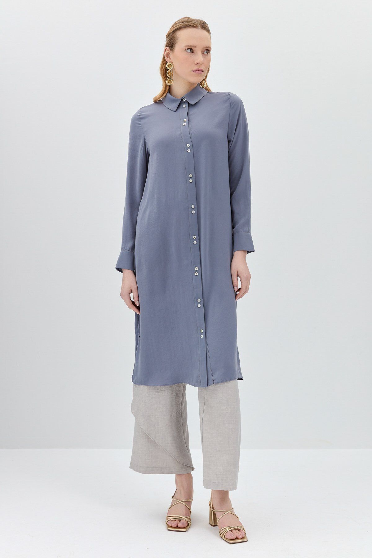 Nihan Basic Tunik Gri