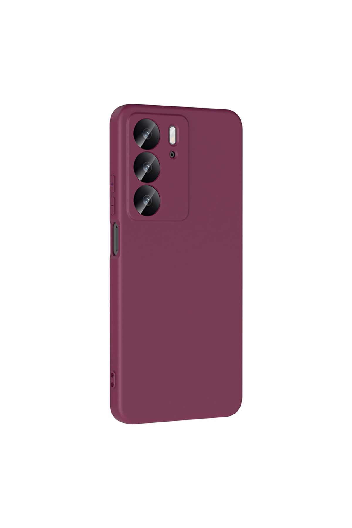 KılıfShop Realme C75 uyumlu Kılıf Lansman İçi Kadife Silikon Mürdüm