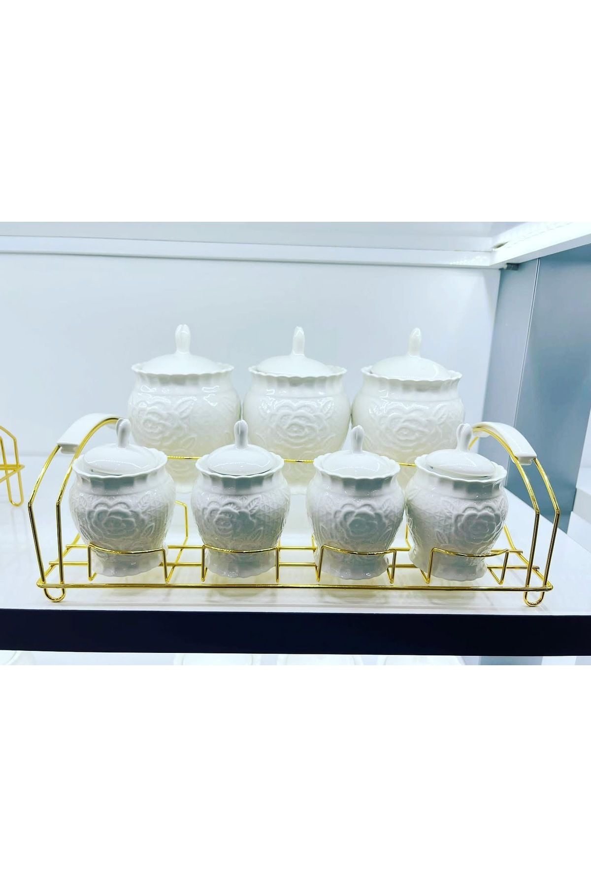 shop 7 Li Porselen Baharat Takımı