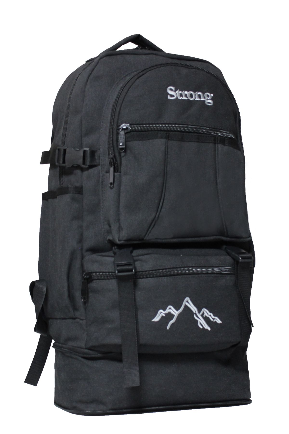Strong Bag Unisex Körüklü Kanvas Kumaş Laptop Bölmeli Outdoor Sırt Çantası Dağcı Sırt Çantası Escp02