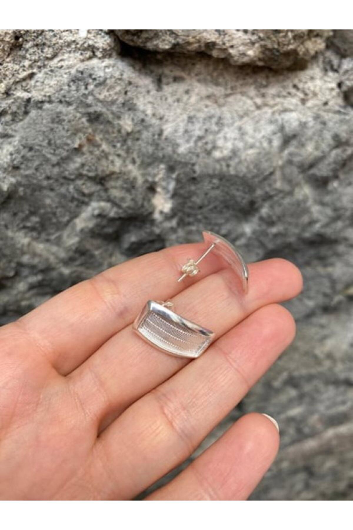 bestmysilver Kadın Gümüş Trabzon Hasır Küpe 5353