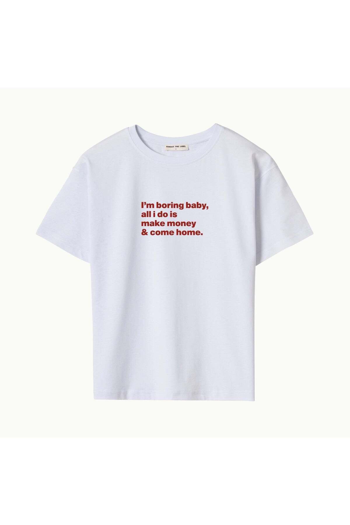 SUNDAY THE LABEL I'M BORING BABY - OVERSIZE TSHIRT