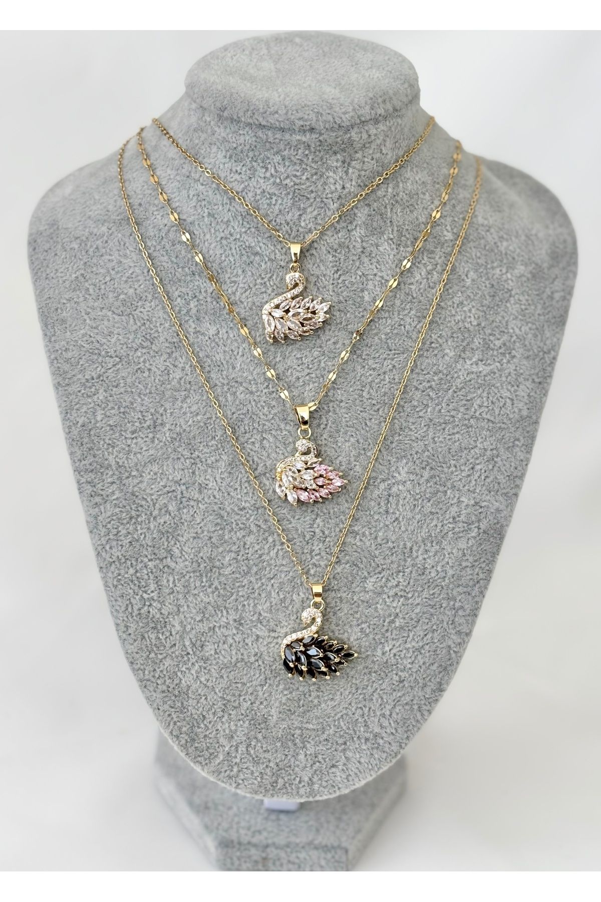 sulyra Zirkon Taşlı Swan Kolye