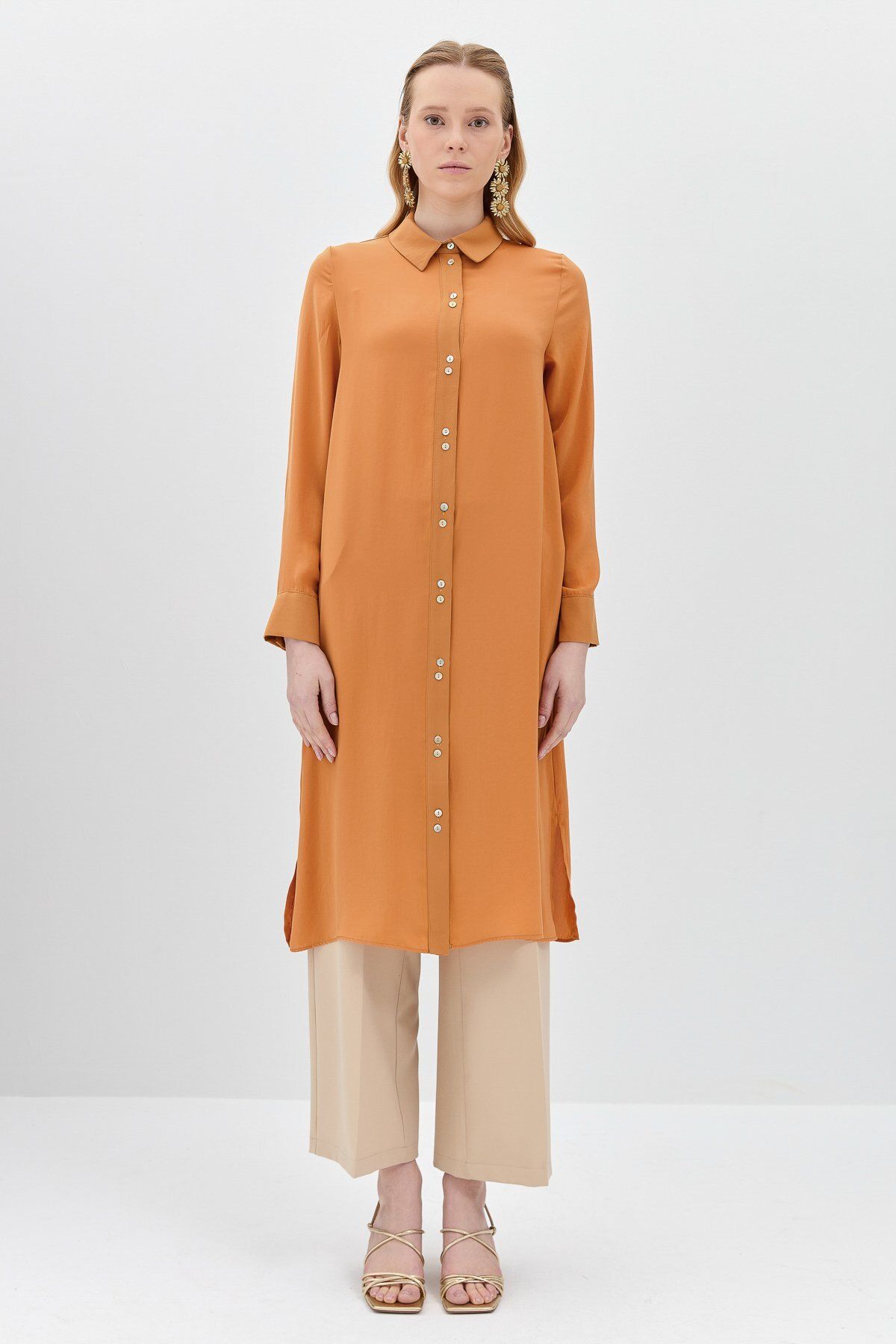 Nihan Basic Tunik Oranj