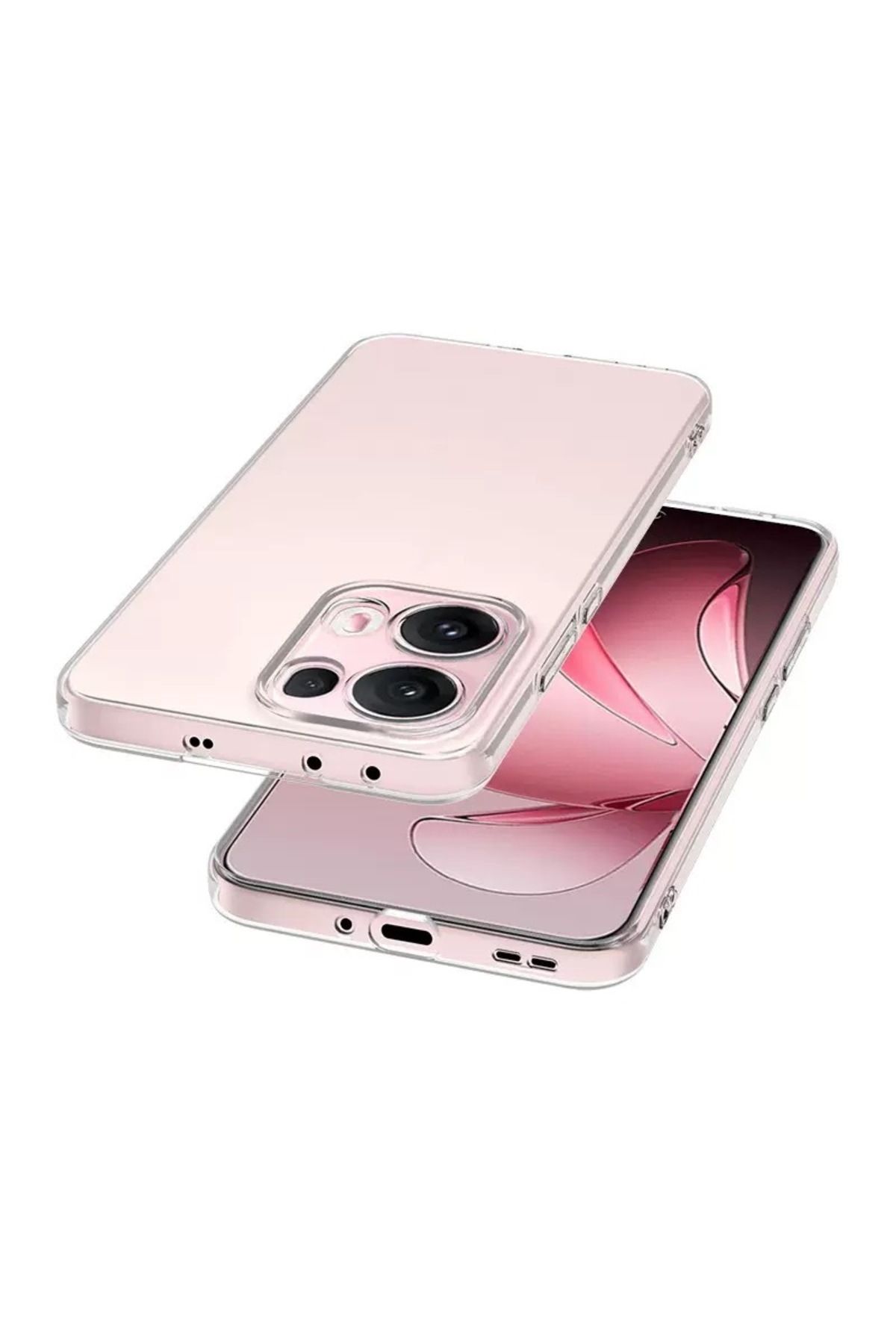 Zipax Oppo Reno 13 Pro Kılıf Şeffaf İnce Silikon Zr-Süper