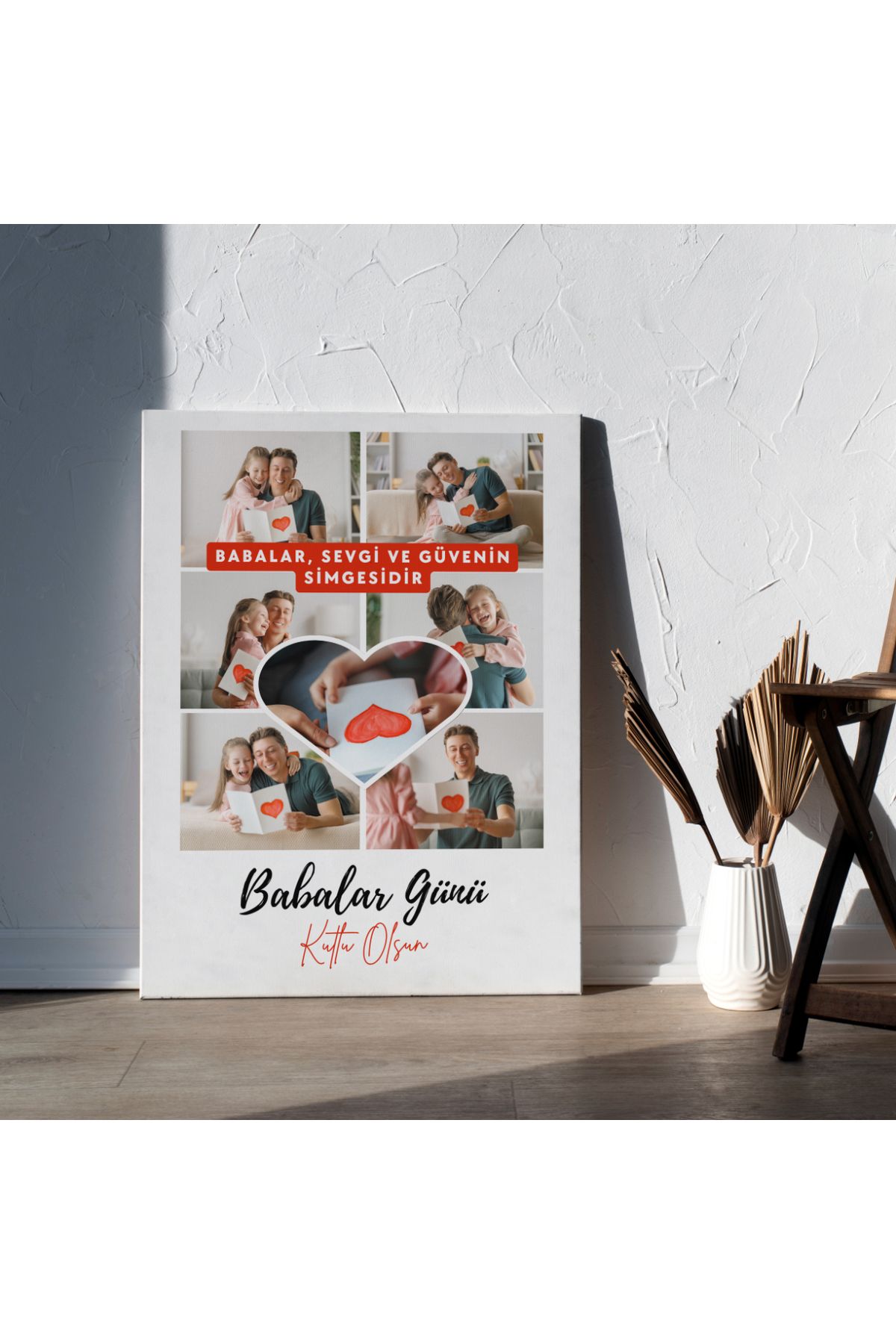 ÇELİKLER HEDİYE Kanvas Tablo Babalar Gününe Özel Kişiye Özel Tasarımlar Babaya Hediye