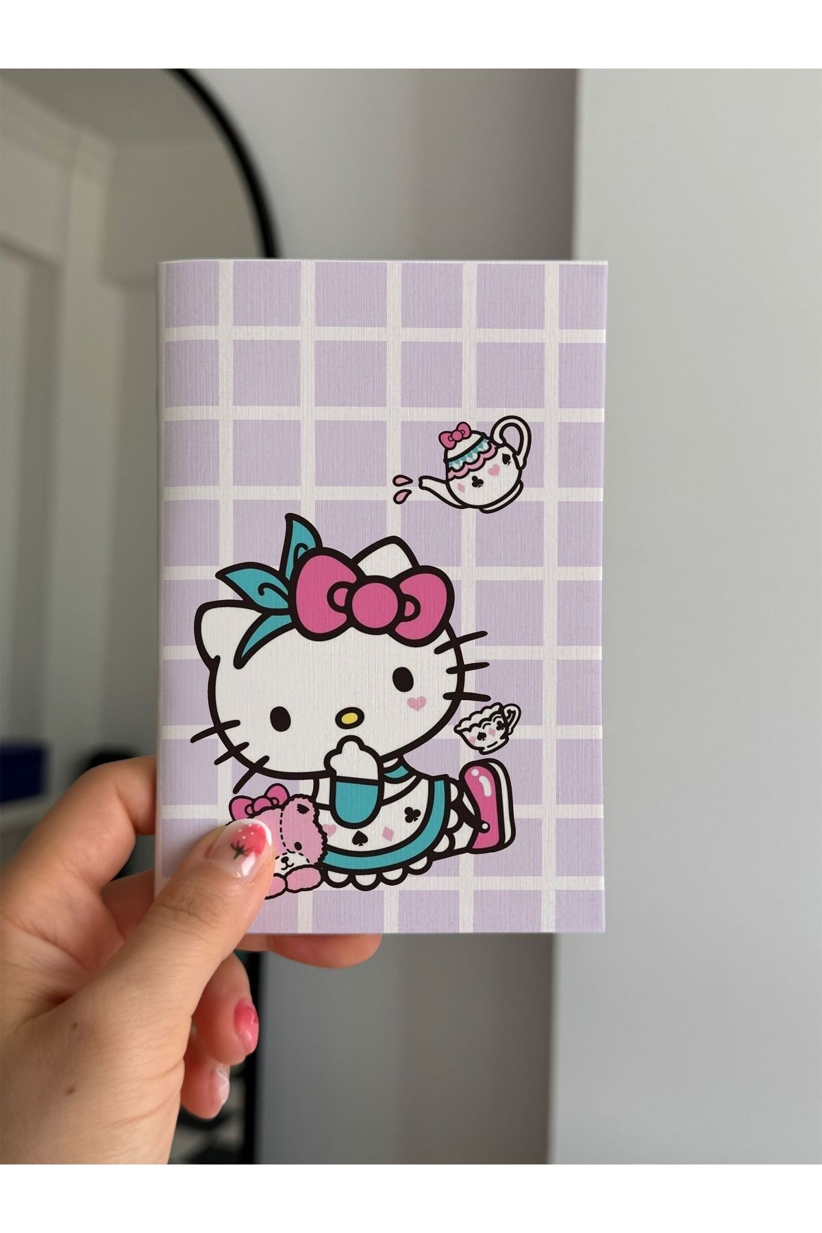 Planet Butik Kitty Tea Mini Çizgisiz Defter