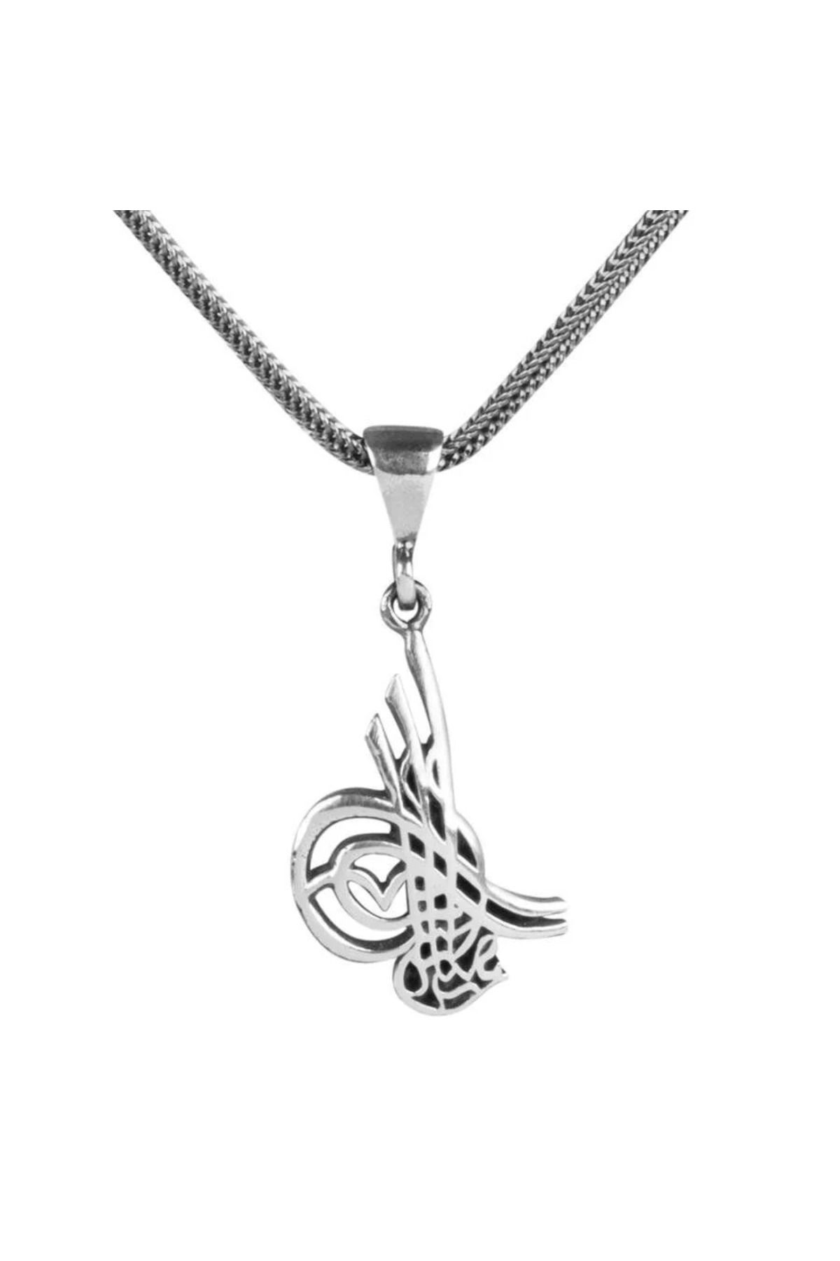 shop Osmanlı Tuğralı 925 Ayar Gümüş Erkek Kolye
