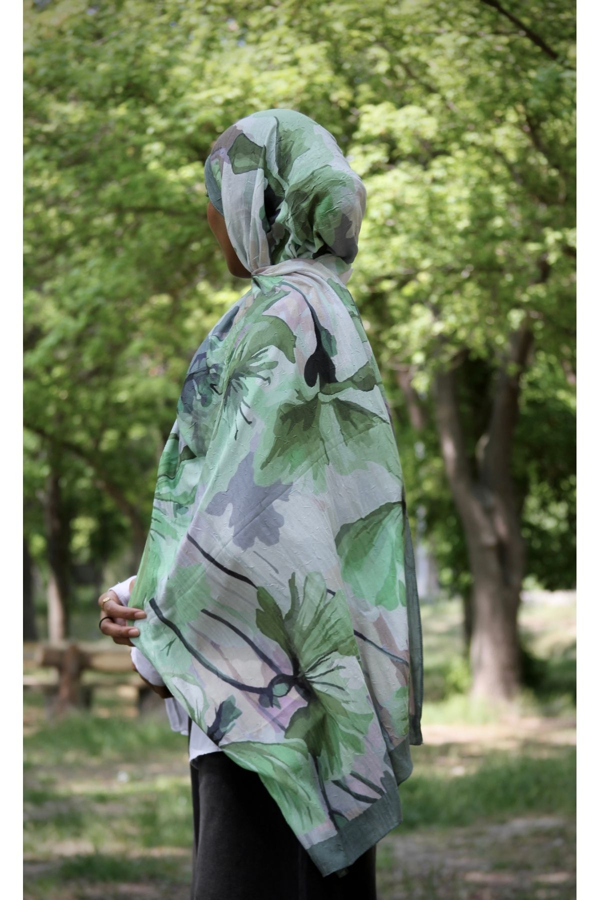 SARA SCARFS RAPSODİ DESEN BAMBU ŞAL