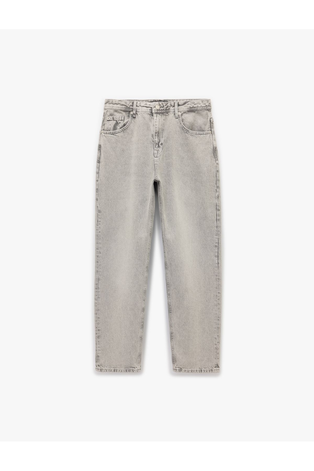 Koton Normal Bel Pamuklu Vintage Straight Fit Jean Pantolon