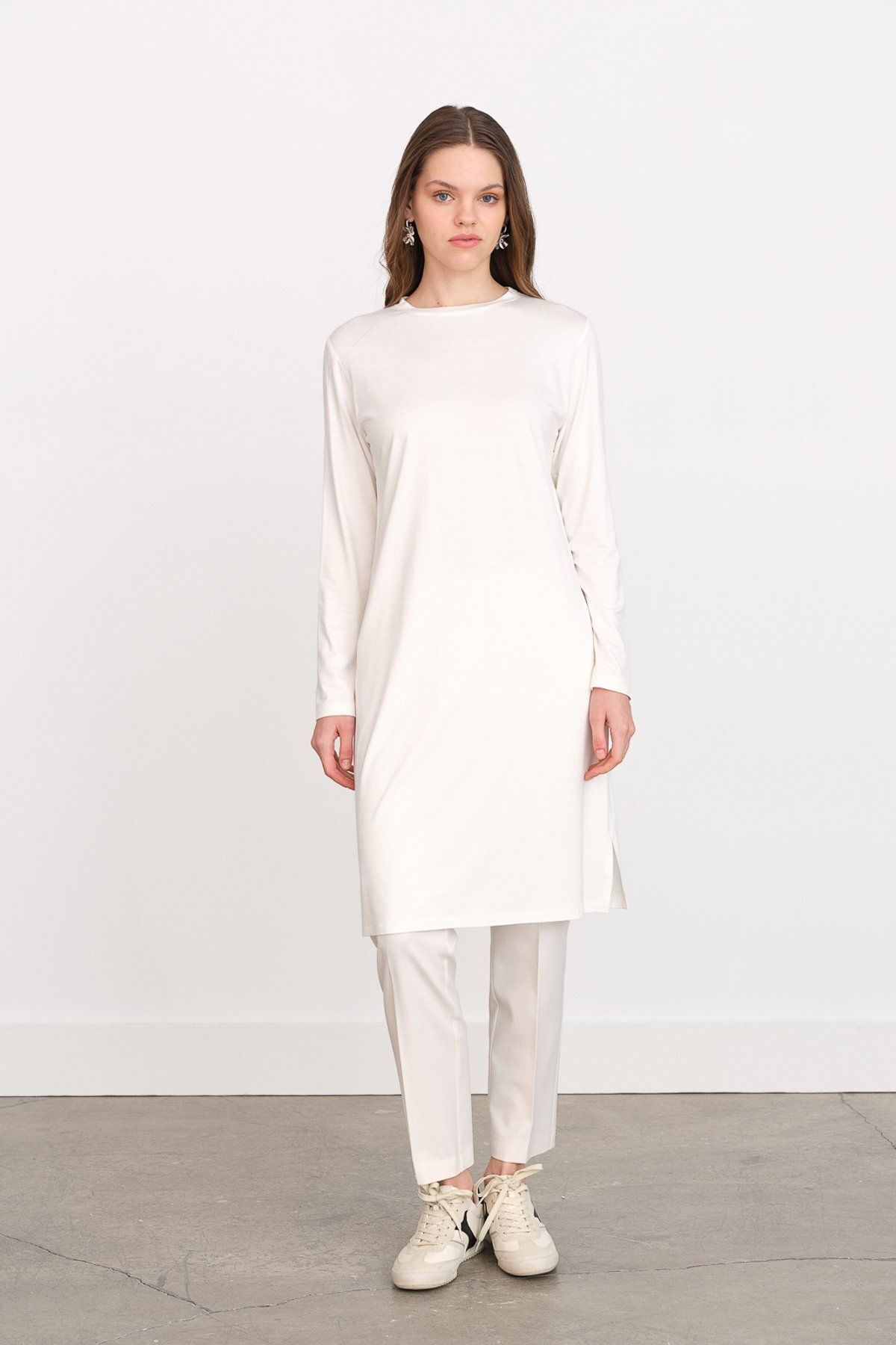 Basic Penye Tunik Ekru - 1