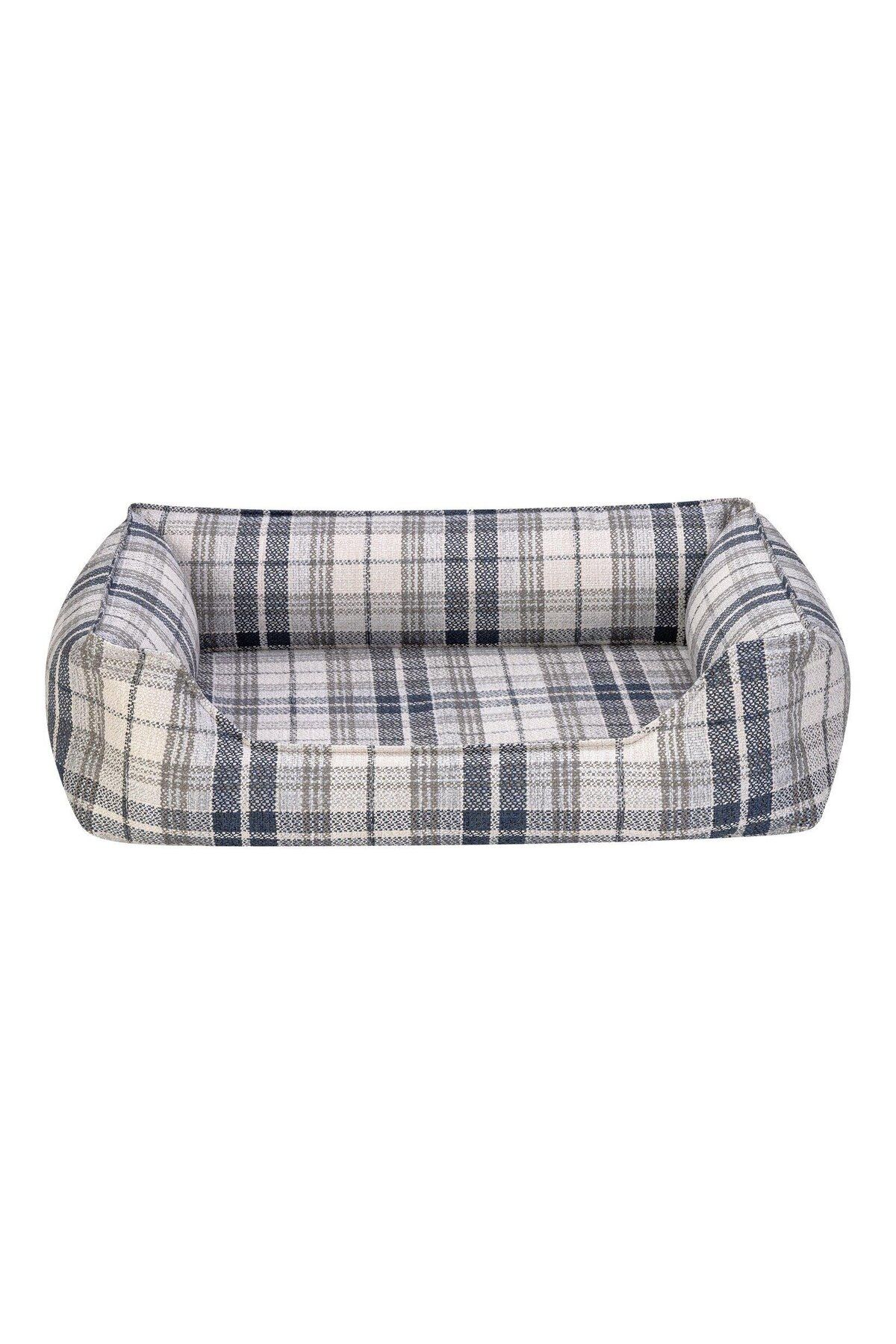Comfort Pet Comfort Delta Lacivert Kareli Kedi ve Köpek Yatağı S 75x60 cm