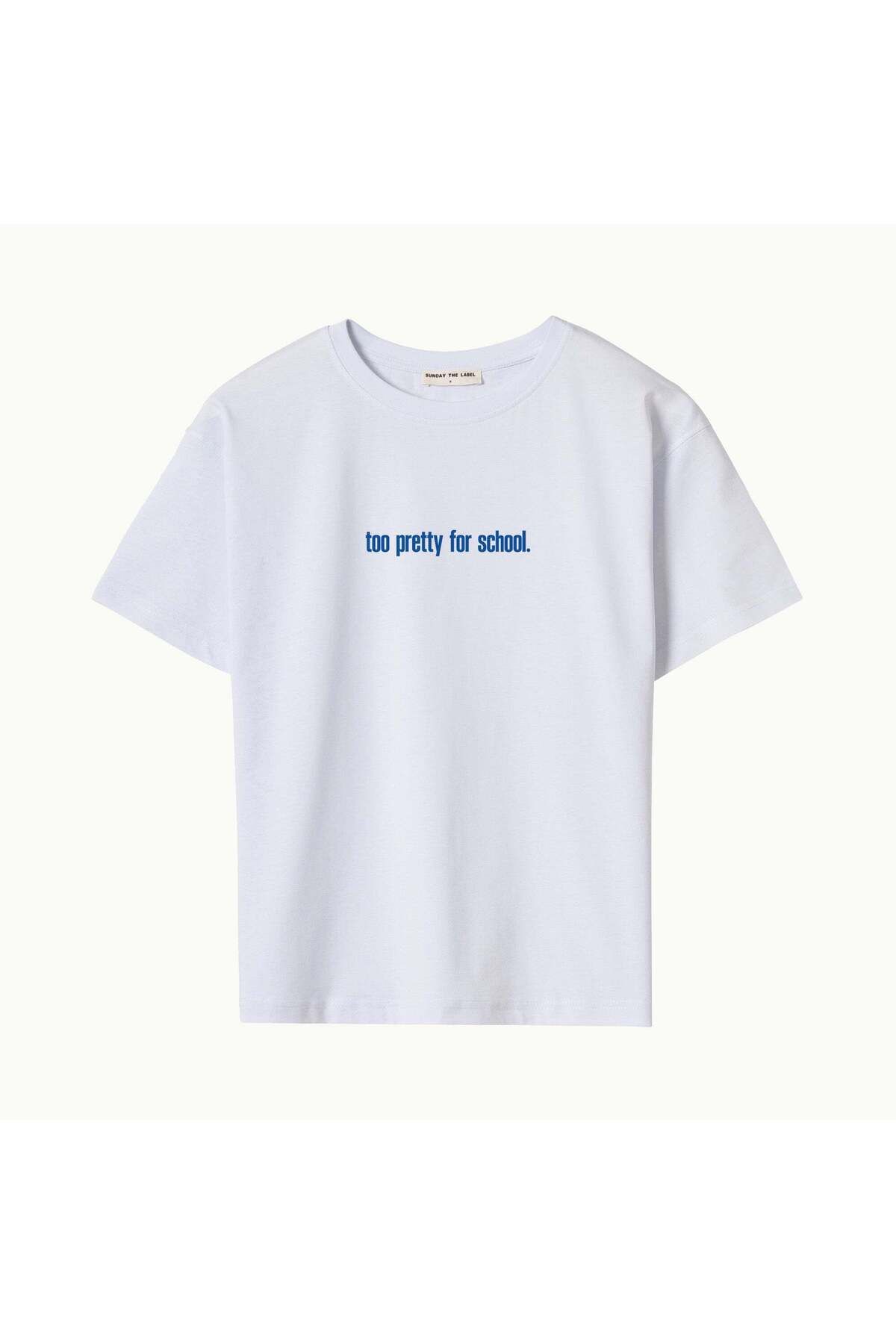 SUNDAY THE LABEL TOO PRETTY FOR SCHOOL - OVERSIZE TSHIRT