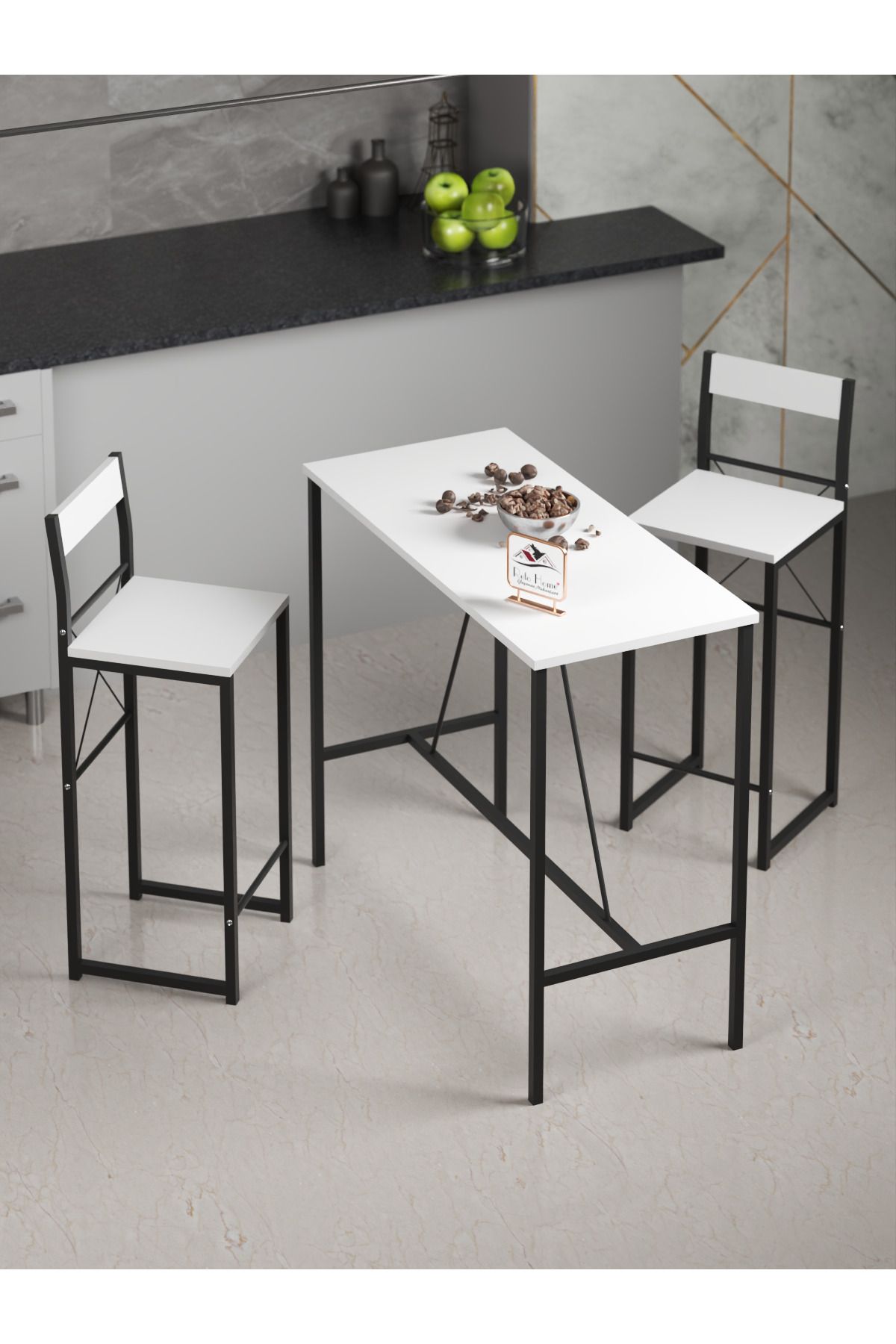 Retodesign RETODESİGN BEYAZ GOOD BAR MASA TAKIMI 1651B