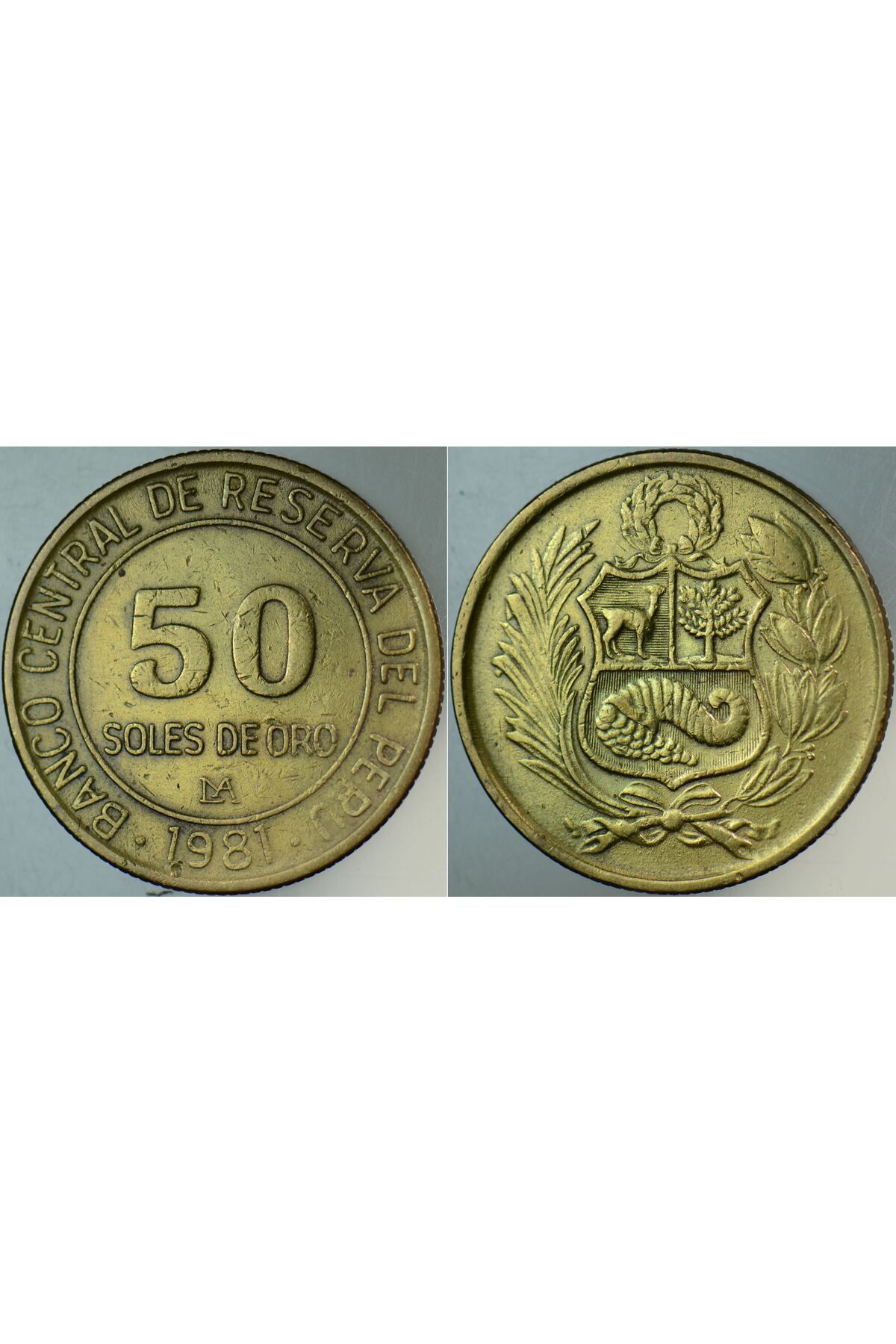Banknoting PERU 50 SOL 1981. 28 mm