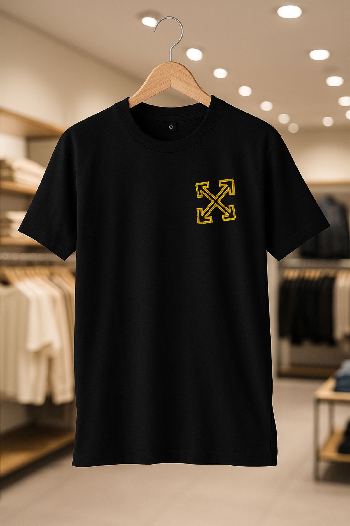 C&C OKULCUNUZ Off-White Metre Oversize Unisex %100 Pamuklu Nefes Alan Kalin Kumaşlı T-Shirt
