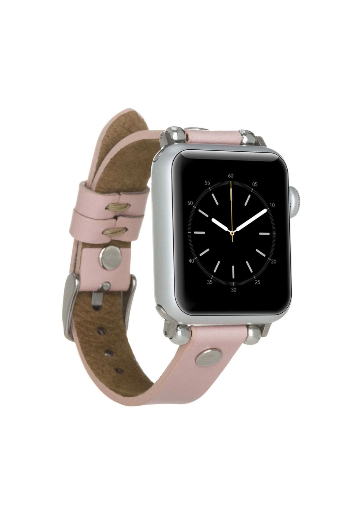 Emperium Apple Watch Uyumlu Deri Kordon 38-40-41mm ST NU2 Pembe