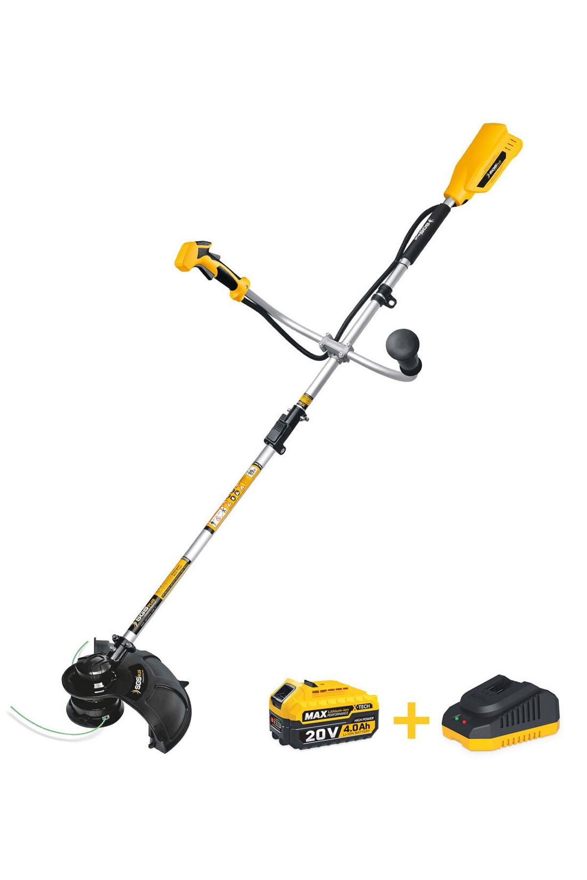 SGS SGS5335 - 20 Volt 4 Amper Akülü Tırpan Motoru Makinesi (Kömürsüz Motor)