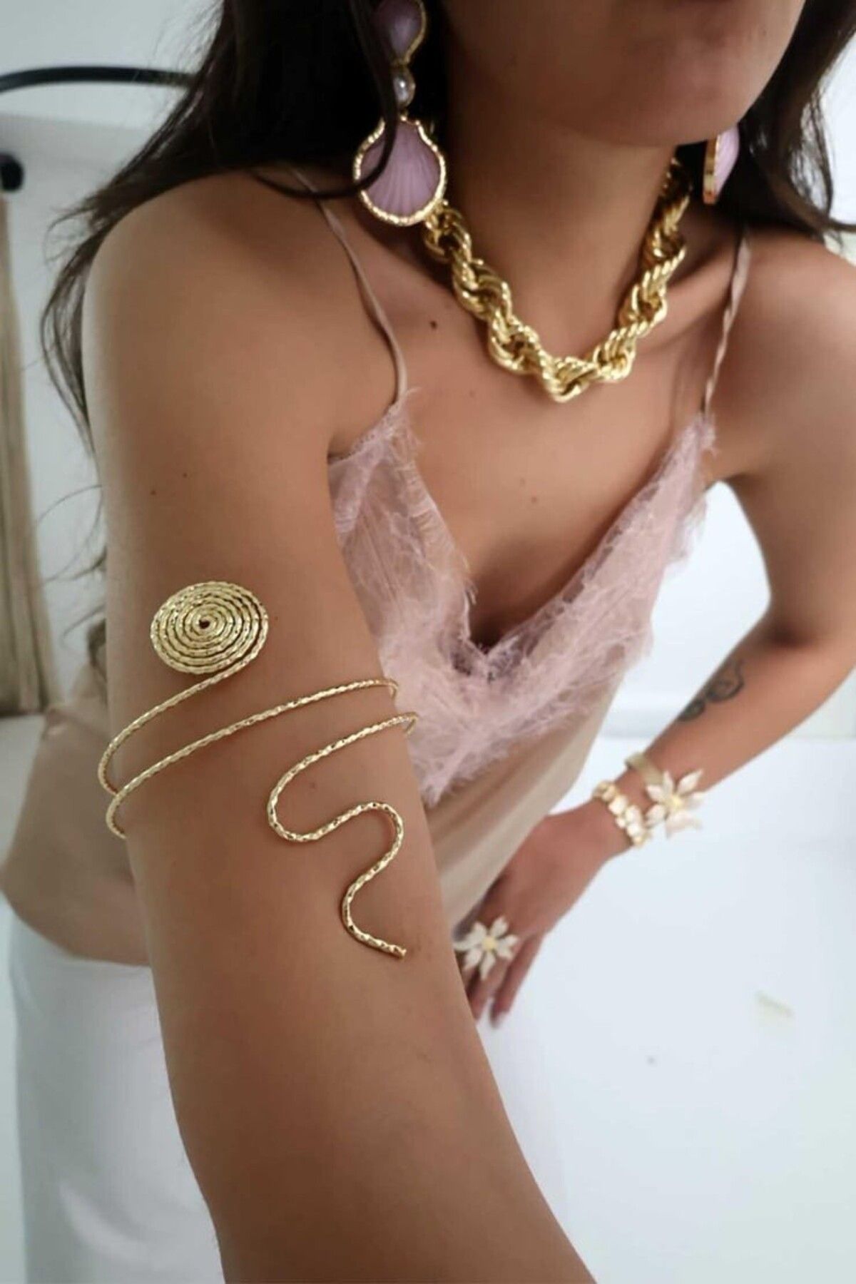 BYP Atelier Sonsuz Sprial Bileklik Gold