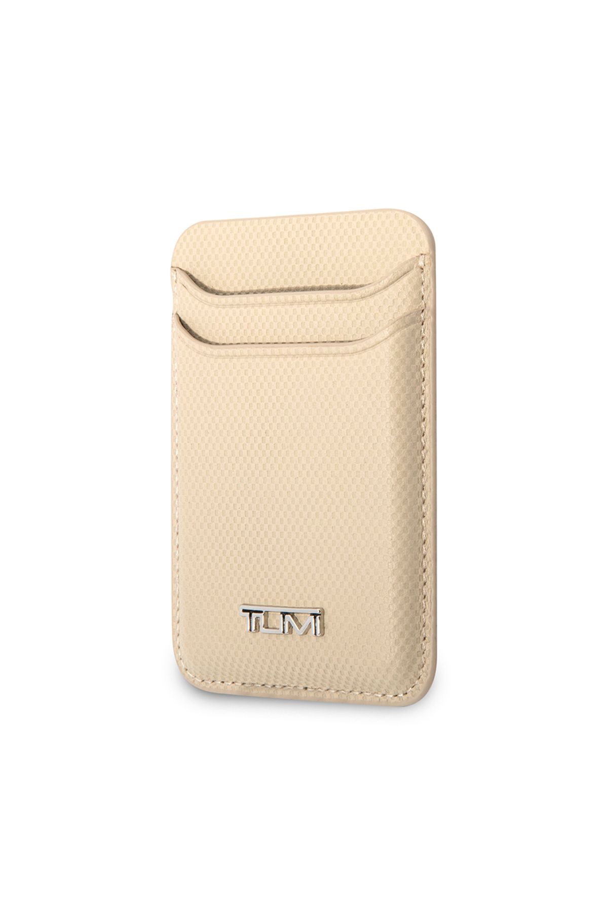 TUMI Lisanslı 2 Hazneli Metal Logolu Deri Magnetik Kartlık Haki