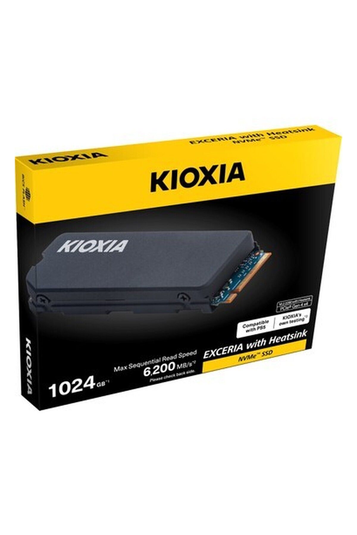 Kioxia Pcıe M2 1tb Exceira Heatsink 6200/4900 Mb/sn Nvme Ps5 Uyumlu Soğutuculu SSD (LSC11K1T02G8)
