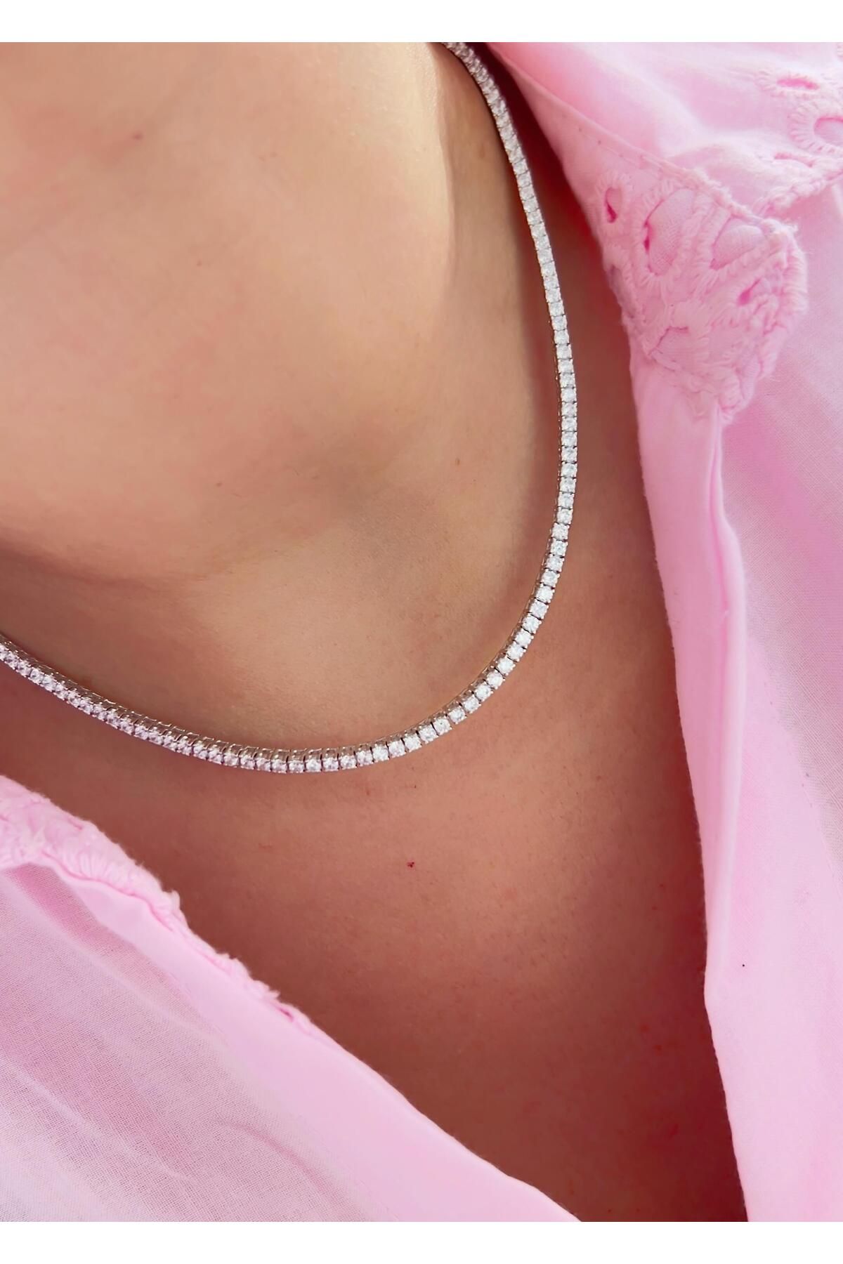 Defne Silver 2 mm 40 cm Suyolu Kolye