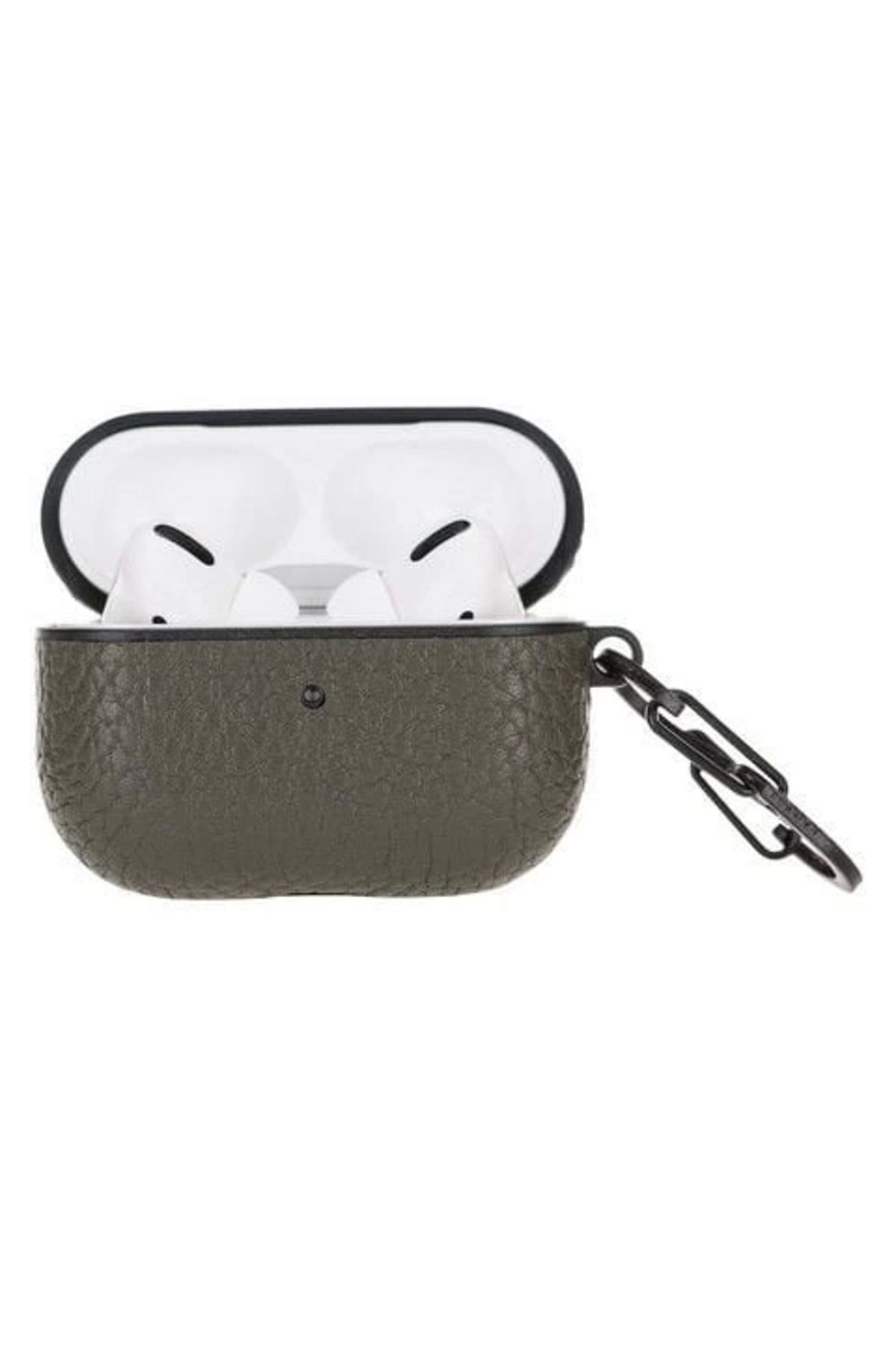 Emperium Apple AirPods Pro Uyumlu Deri Kılıf Juni ERC9 Yeşil