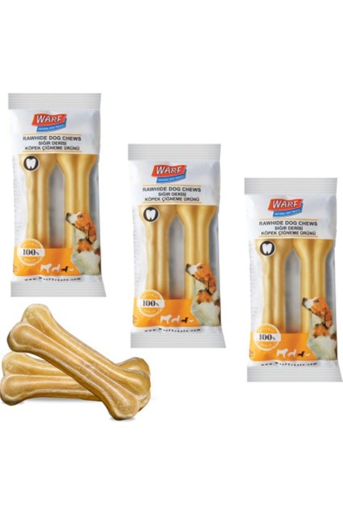 Warf Naturel Ödül Kemiği 12,5 cm 2 Kemikli x 3 Paket