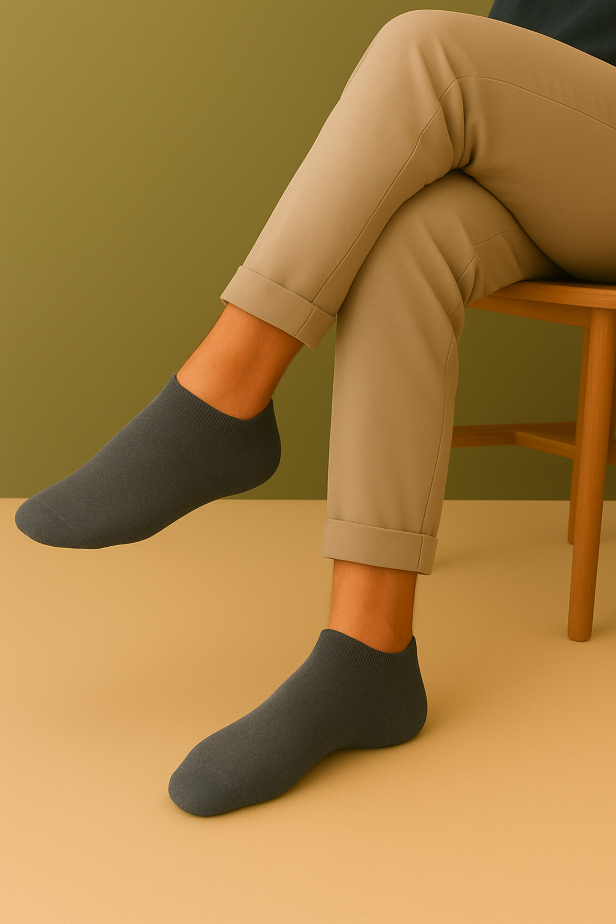 BENİSA ÇORAP  6'lı Bambu Erkek Patik Çorap Çok Renkli Çorap Dikişsiz Antibakteriyel Nefes Alabilen - Görsel 3