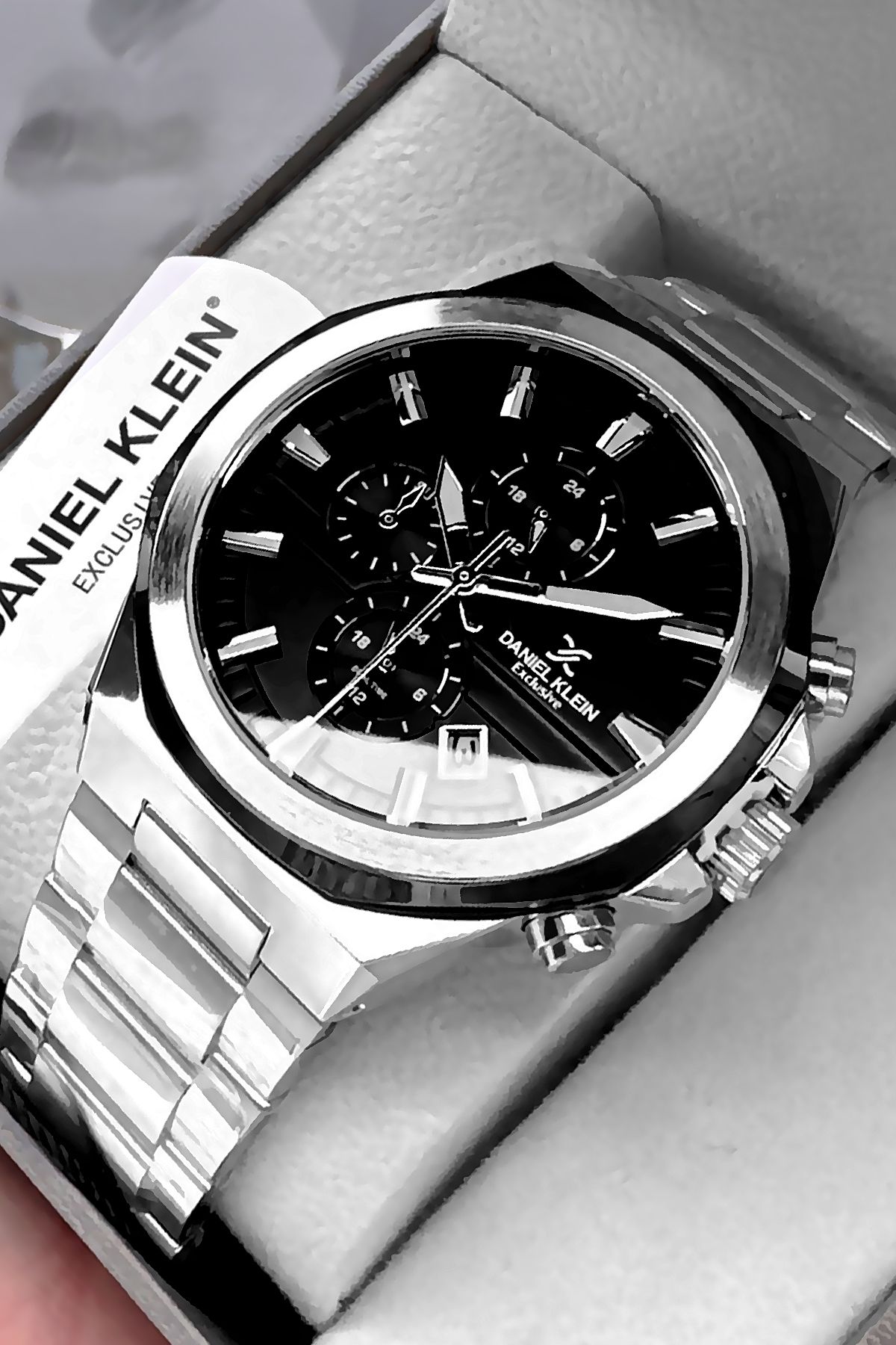 Daniel Klein Exclusive Erkek Kol Saati 3 Atm Su Geçirmez Gümüş Renk Çelik Kordon Hediye Bileklik DKE2130C3