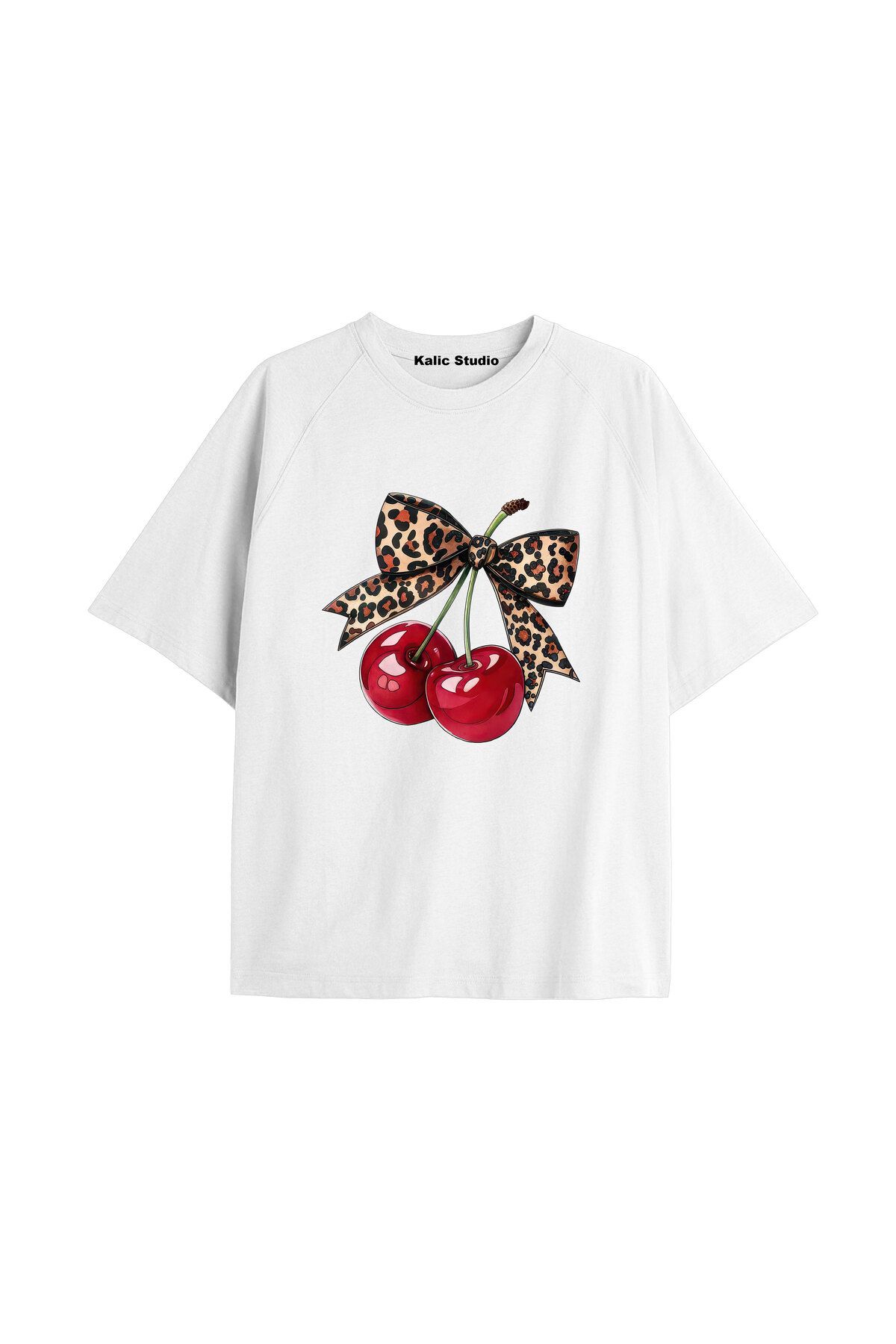 Kalic Studio Y2k vintage Cherry Baskılı Sİyah T-shirt KOD 57