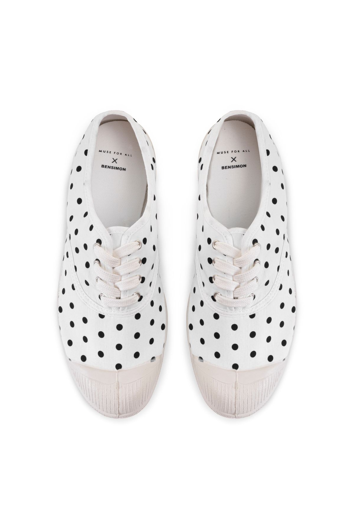 Bensimon Tennis Lacet Muse For All Pois - Beyaz Kadın Ayakkabısı