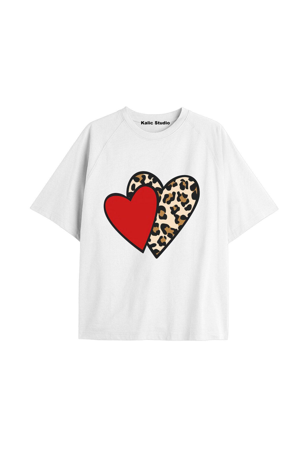 Kalic Studio Y2k vintage Leopar Baskılı Sİyah T-shirt KOD 111