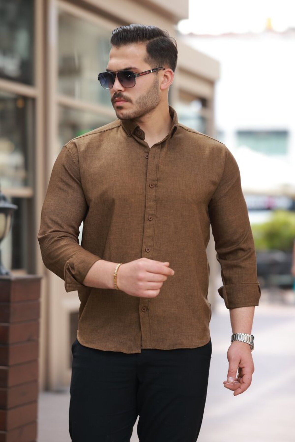 Femella Women Fashion Erkek Uzun Kollu Gömlek