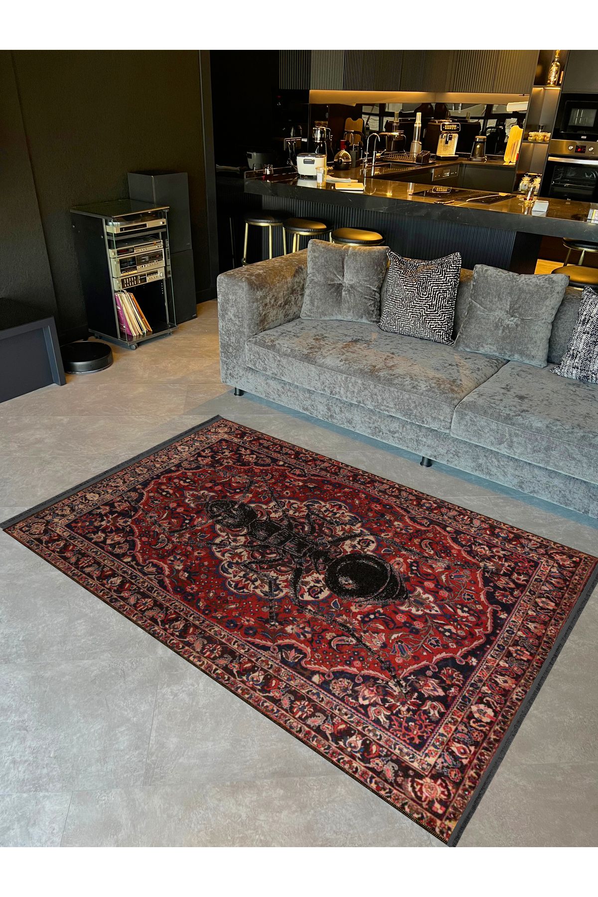 Rugs Modern Halı Nilla Koleksiyonu Antik Desenli Karınca Detaylı Dokuma Taban Modern Dekoratif Halı nilla19