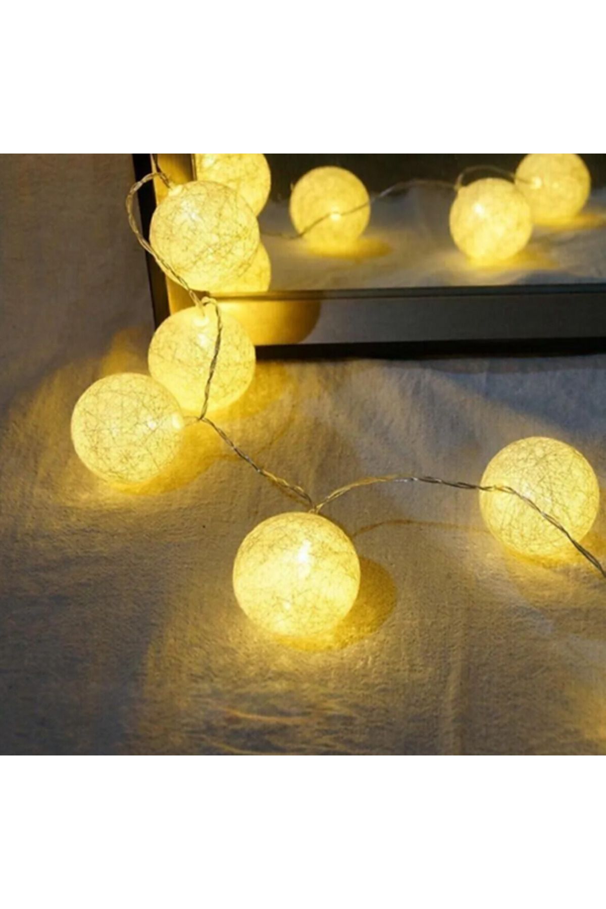 Tahtakale Dünyası Montessori led top oda dekor aydınlatması 10 lu 1,5 metre led ışık parti çocuk odası lambası