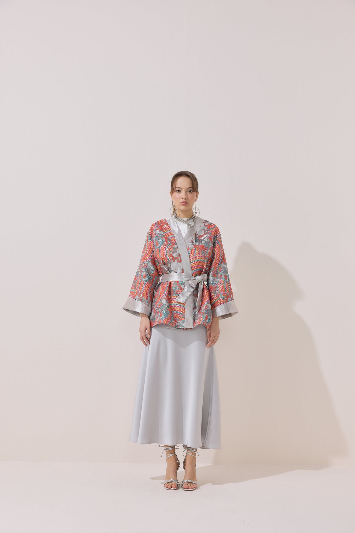 NUR KALAY COLLECTION GARNİLİ JAKAR KİMONO