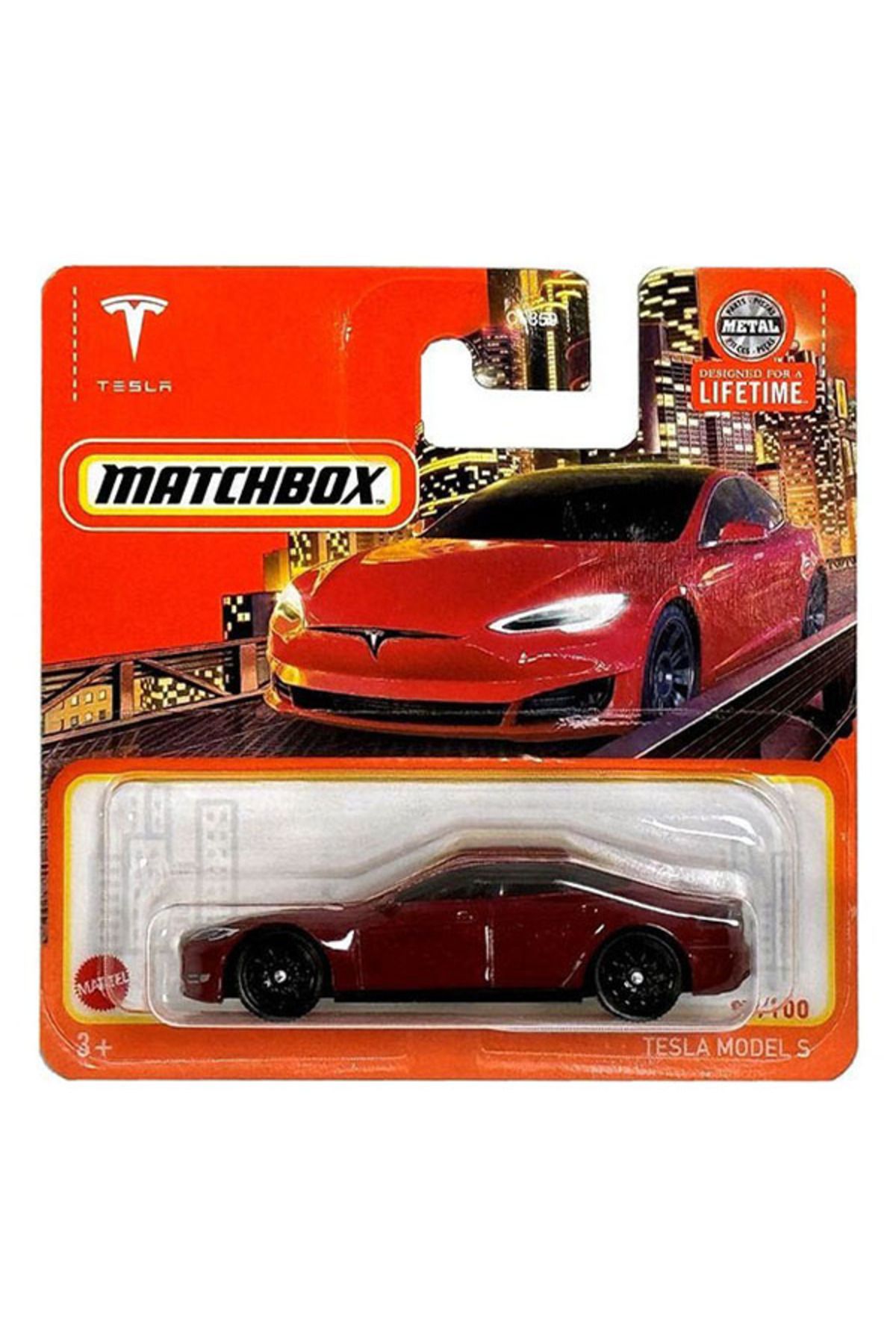 HOT WHEELS Matchbox - Tesla Model S - Bordo (1/64)